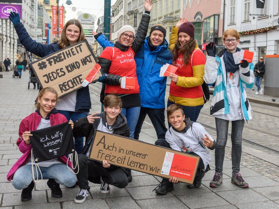Kinderrechteaktion in Linz