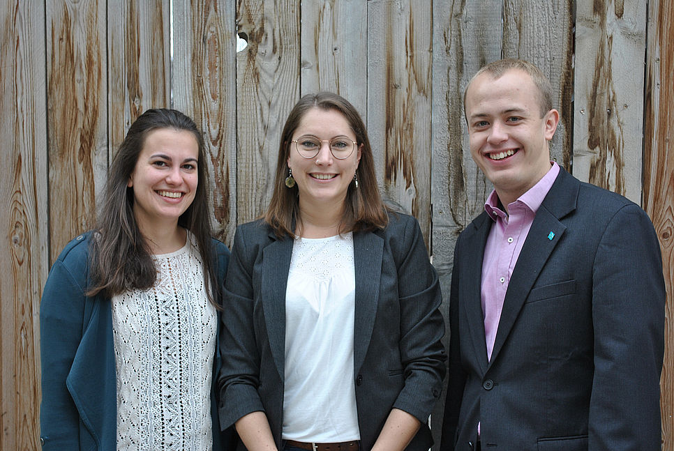 Das Vorsitzteam der KJSÖ: Barbara Grüner, Stephanie Schebesch-Ruf und Jakob Haijes